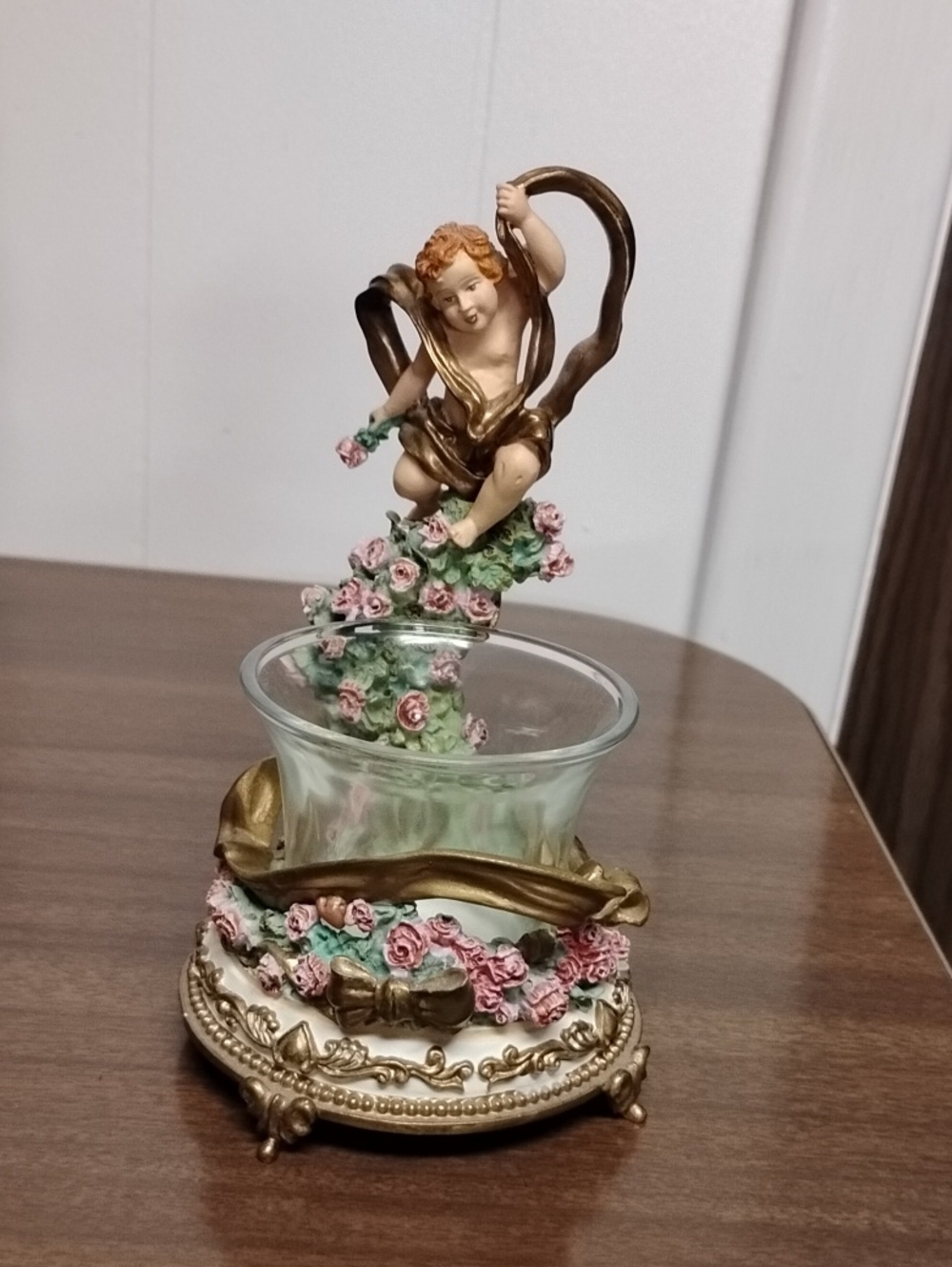 Devoted To Love Franklin Mint Cherub Votive Holder